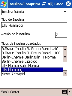 SiDiary - Diabetes Software para Pocket PC (PPC)