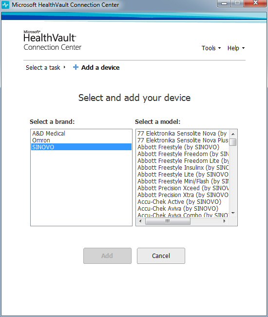 Microsoft Healthvault Connection Center Microsoft Healthvault Connection Center