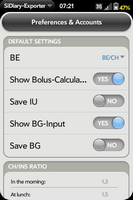 SiDiary-Exporter Settings